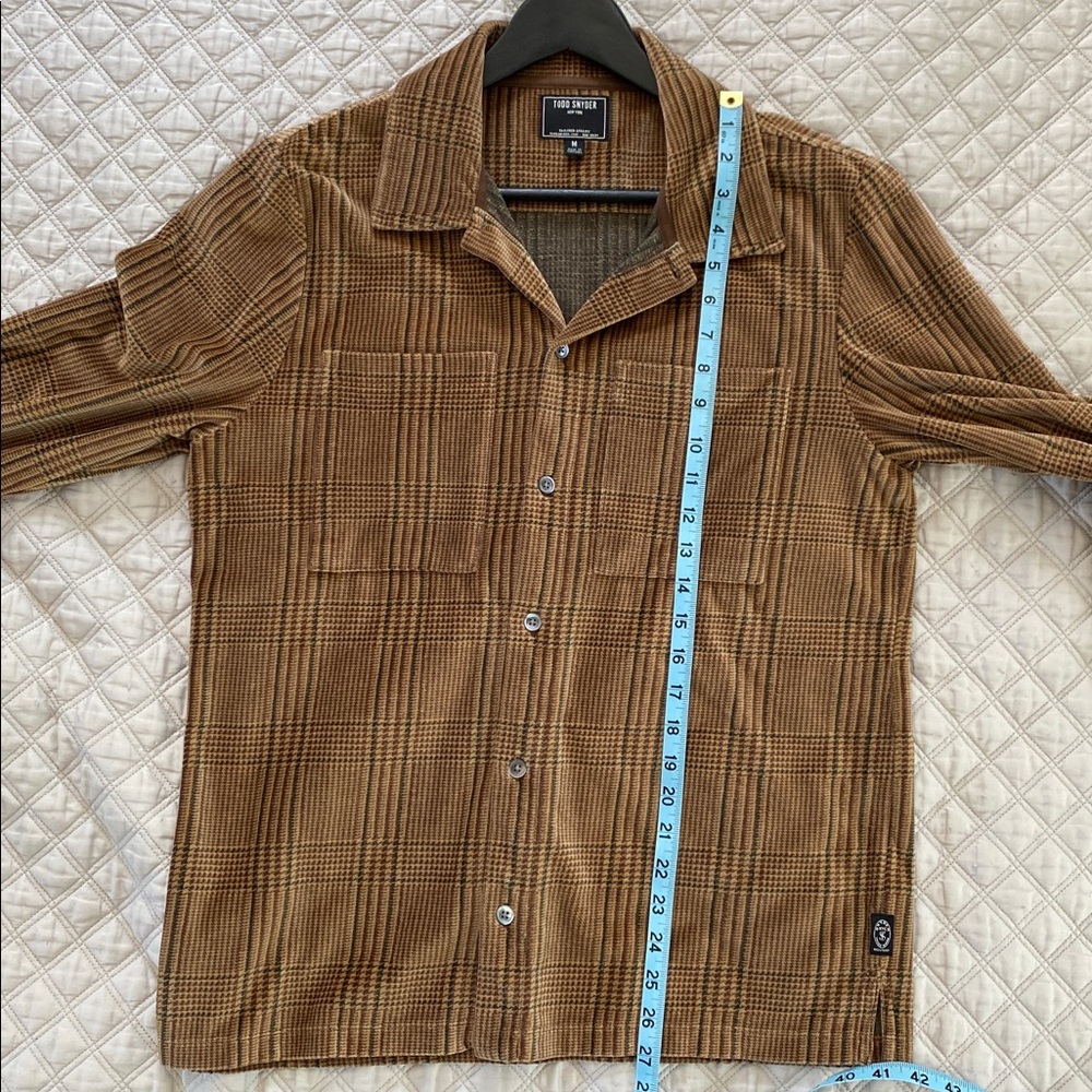 Todd Snyder Brown Plaid Casual Button-Down Shirt - Picture 11 of 12